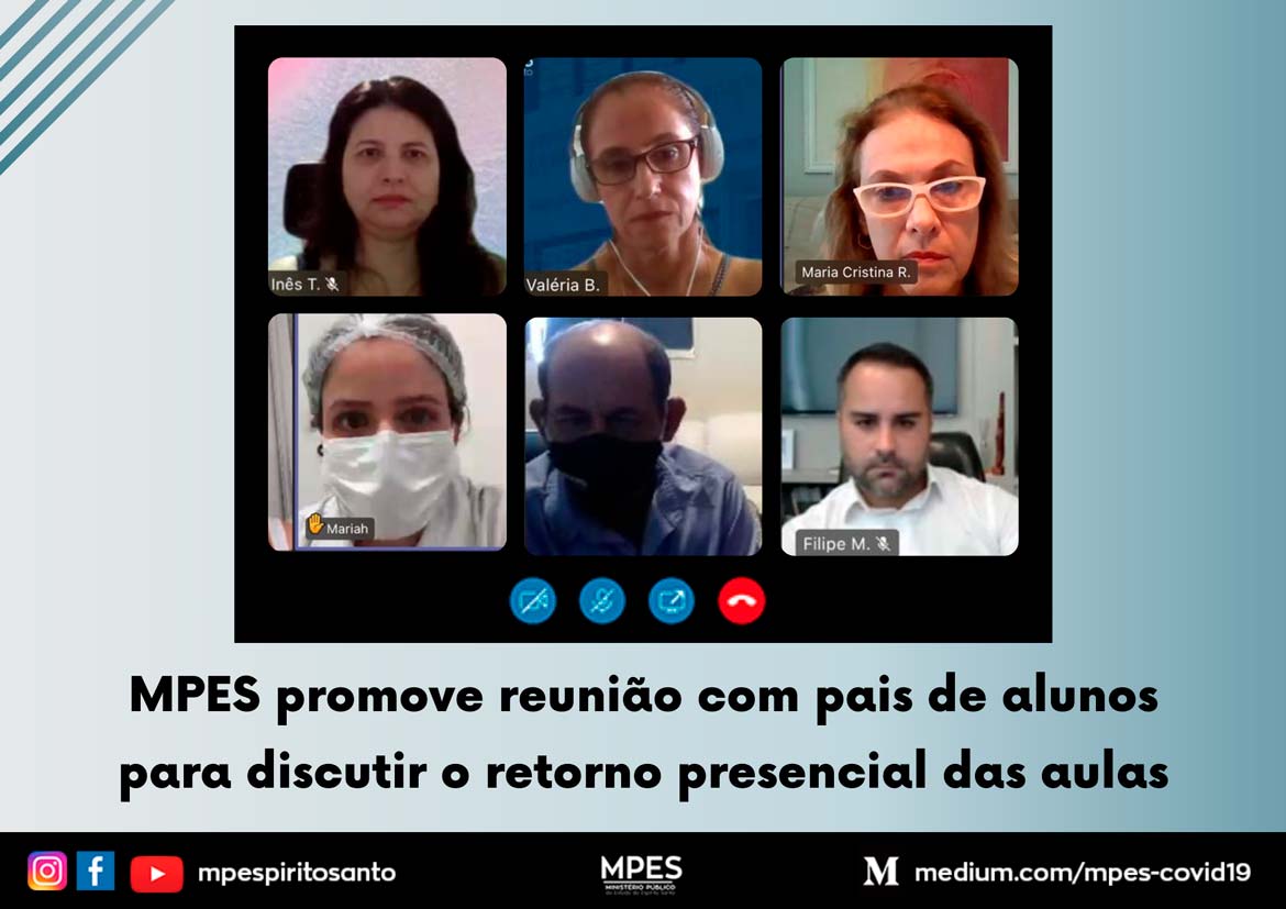  MPES promove reunião com pais de alunos para discutir retorno das aulas