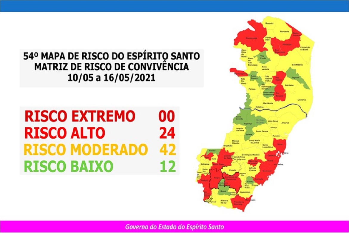  Governo do Estado divulga 54º Mapa de Risco Covid-19