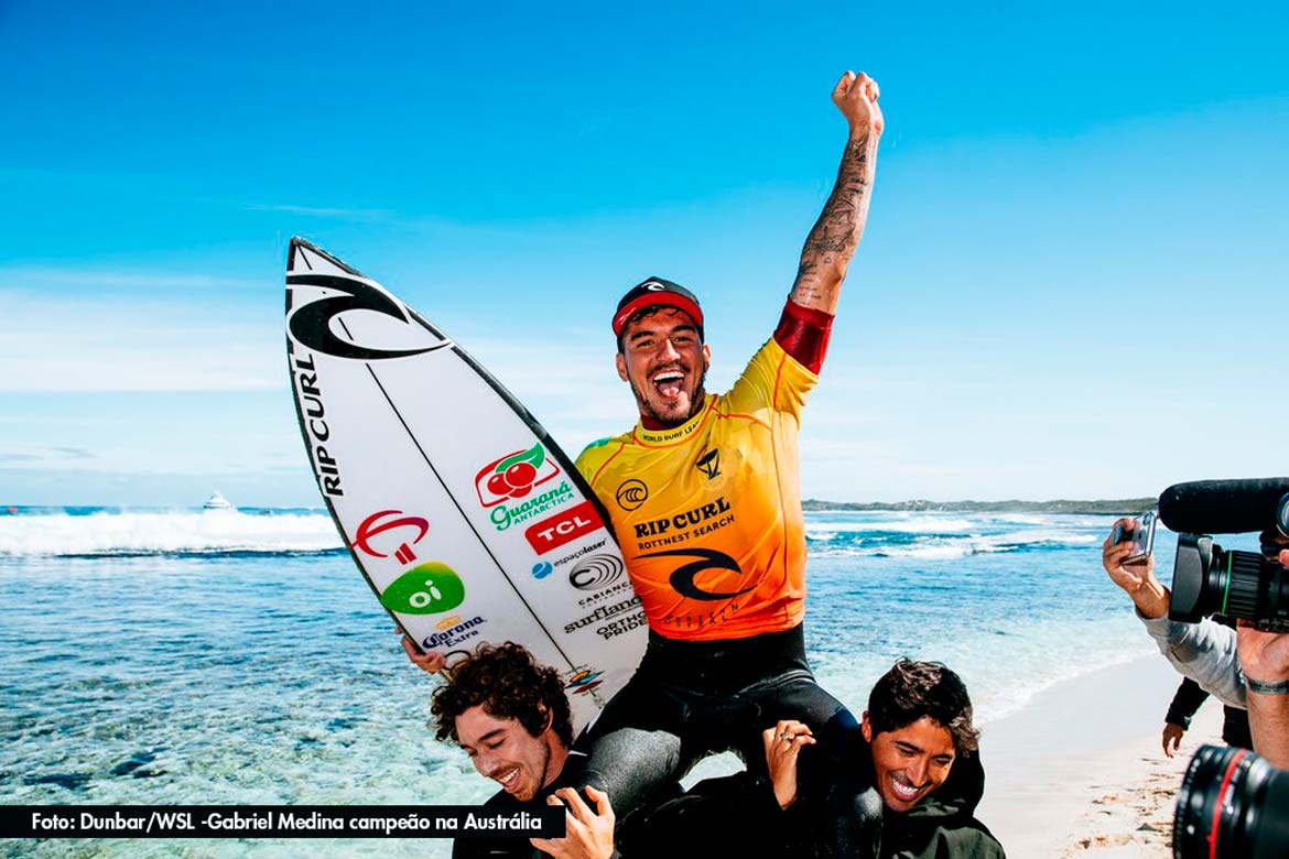  Medina é campeão na Austrália e lidera o mundial de surfe