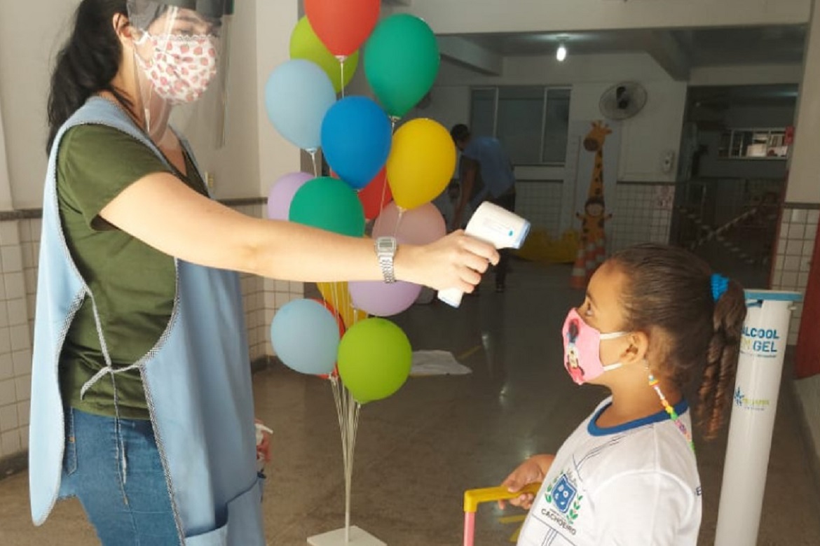  Alunos da pré-escola da rede municipal voltam às salas de aula