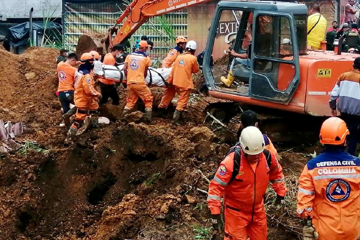  Doze pessoas morreram em deslizamento de terra na Colômbia