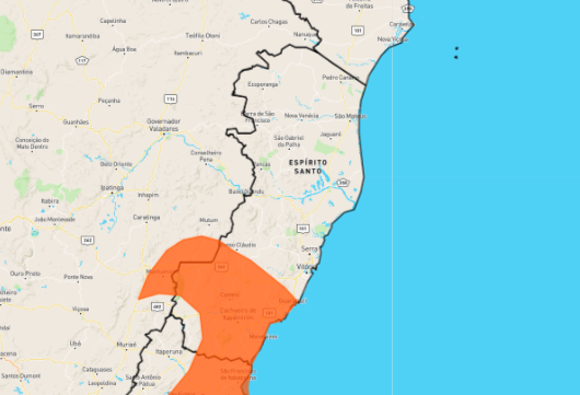  INMET emite alerta laranja (perigo) para 34 cidades do estado