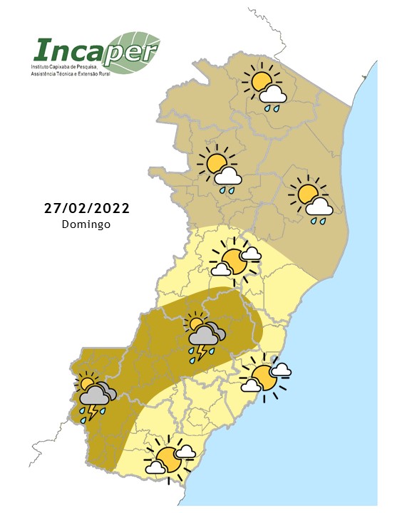  Previsão do tempo para esse domingo (27)