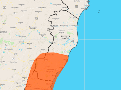  INMET emite alerta de chuva e ventos fortes