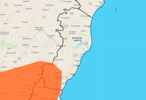  INMET emite alerta de chuvas fortes para 25 cidades capixabas