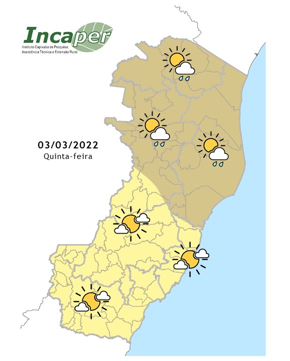  Previsão do tempo para essa quinta-feira (3)