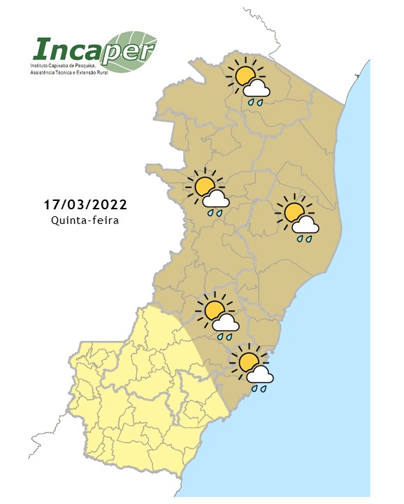  Previsão do tempo para essa quinta-feira (17)