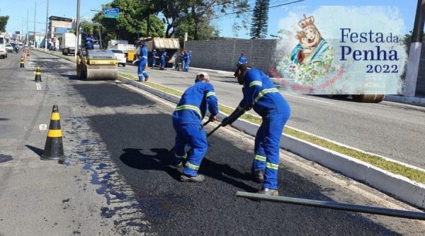  Em Vila Velha: Novos asfalto e iluminação no caminho dos devotos