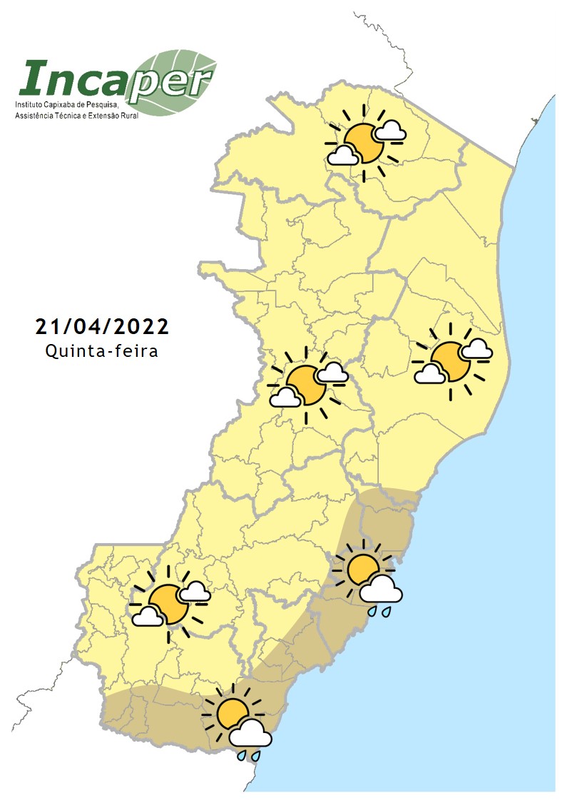  Feriado de Tiradentes com temperaturas elevadas no ES