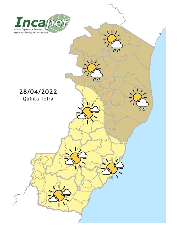  Previsão do tempo para essa quinta-feira (28)