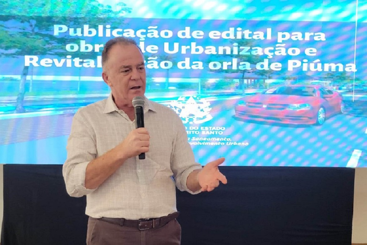  Governador anuncia edital para obras de urbanização e revitalização da orla de Piúma