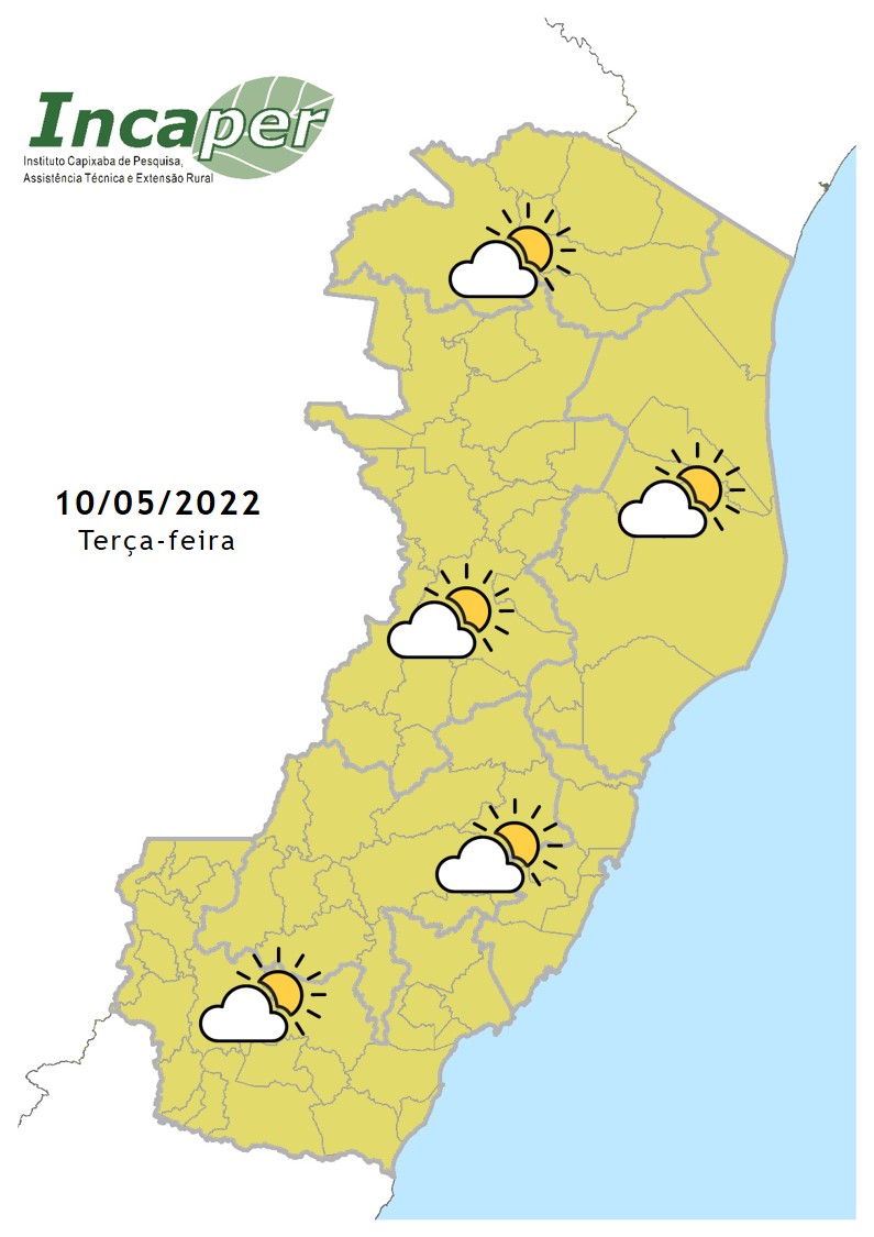  Previsão do tempo para essa terça-feira