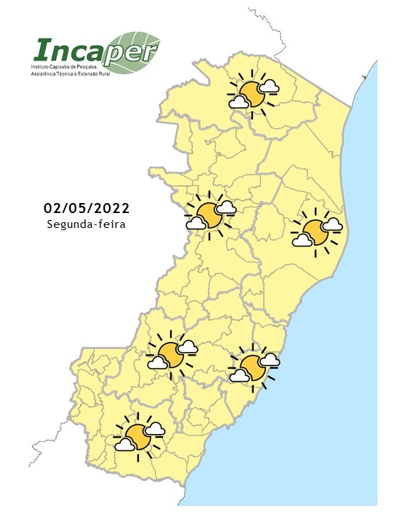  Previsão do tempo para essa segunda-feira (2)