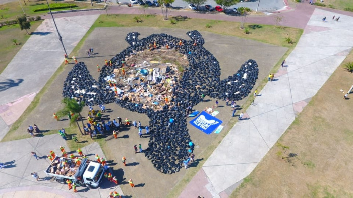  Vitória registra maior mosaico do mundo de resíduos coletados