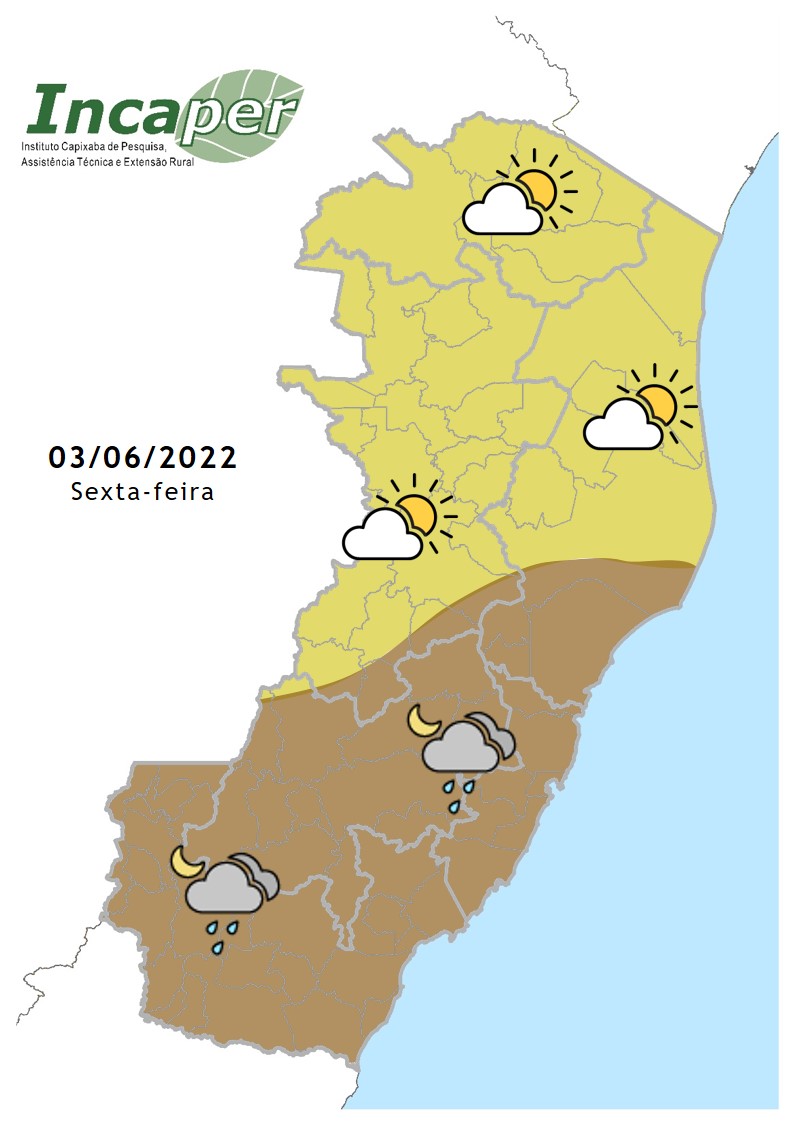  Previsão do tempo para essa sexta-feira (3)