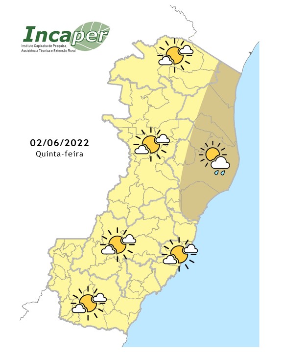  Previsão do tempo para essa quinta-feira (2)