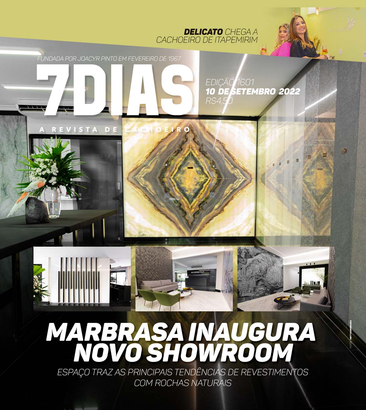  Capa da Revista 7 Dias destaca inauguração do novo showroom da Marbrasa